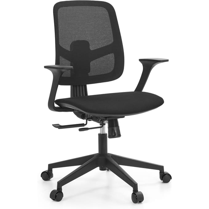 Bureaustoel / draaistoel MALIO Stof / netstof zwart hjh OFFICE