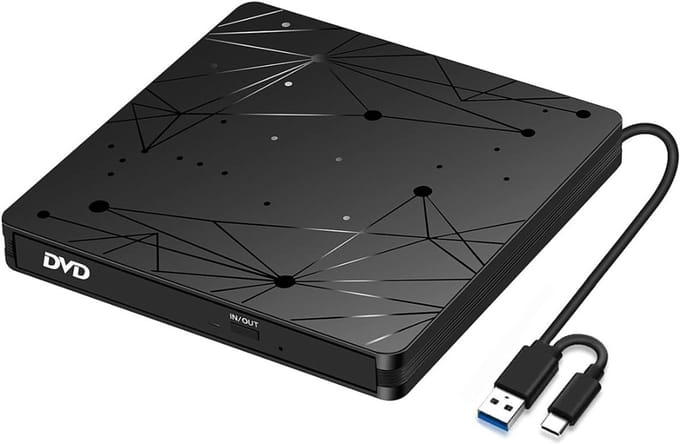 DailySupplies® Externe DVD Speler Voor Laptop - CD Brander - Plug & Play