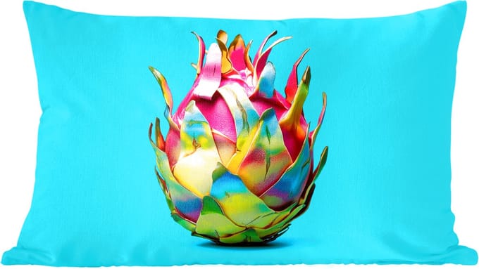 Sierkussens - Kussentjes Woonkamer - 50x30 cm - Drakenfruit - Blauw - Levendig