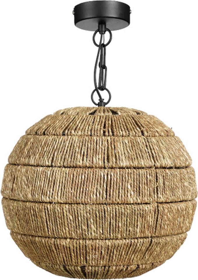 Mica Decorations Hanglamp Bono - 34x34x35 cm - Jute - Bruin