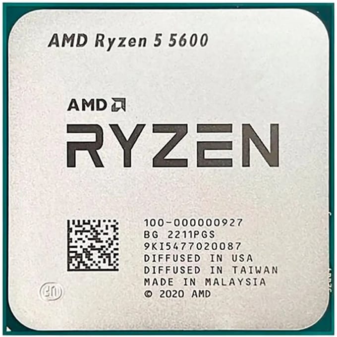 AMD Ryzen 5 5600 Boxed - Desktop processor - CPU - 6 Core - 12 Threads - 3,5GHz/4,4GHz - Socket AM4 - Inclusief koeler