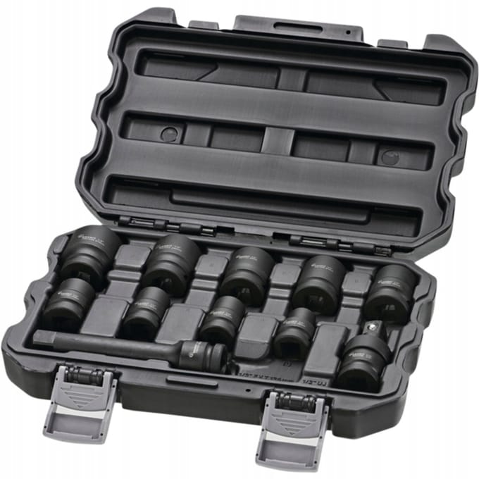 Krachtdoppenset 1/2" Zeskant 11-delig