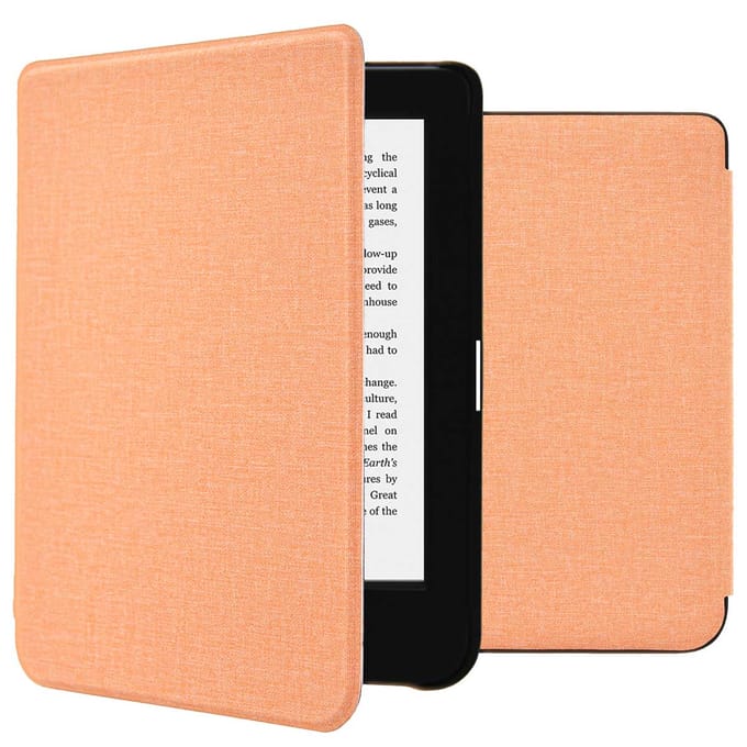 imoshion Canvas Sleepcover Bookcase voor de Kobo Clara 2E / Tolino Shine 4 - Peach
