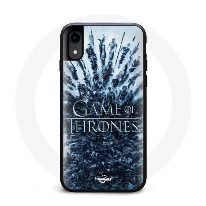 Coque pour Iphone X Game of Thrones saison 8 Episode 1 Le Trône de Fer Personnages logo Gris