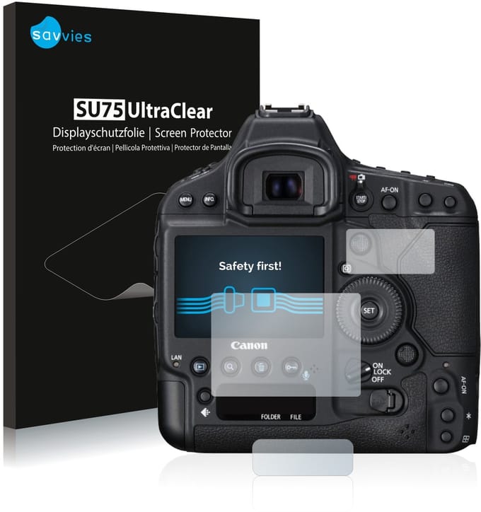 Savvies - Screenprotector voor Canon EOS 1D X Mark II - Folie Beschermfolie transparant 6 Stuks