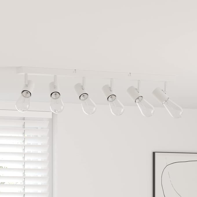 vidaXL Plafondspot met schijnwerpers Wit 73 x 6,5 x 11,5 cm Metaal