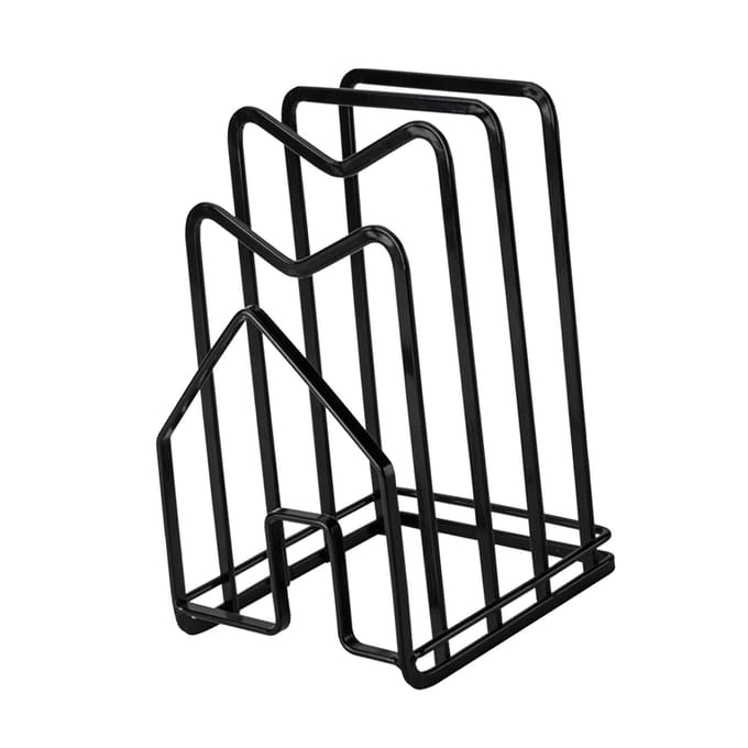 Opbergrek voor snijplanken Veelzijdig hakblok Pot Pan Deksel Standaard Houder Organizer voor Keukenkast Aanrecht zwart