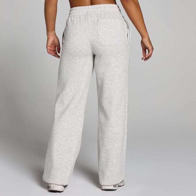 MP Basics joggingbroek met rechte pijpen in petite lengtemaat voor dames - Gemêleerd grijs - M