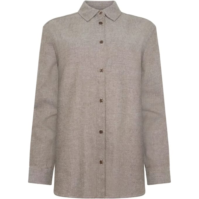 Flanellen blouse met lange mouwen dames KnowledgeCotton Apparel Organic GOTS
