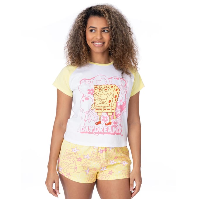 SpongeBob SquarePants dames/dames pyjamaset met korte mouwen S