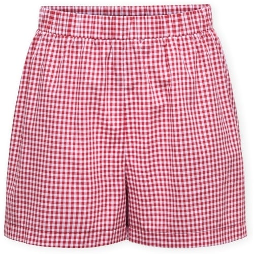 Korte Broek Only Maye Check Shorts - Salsa/White