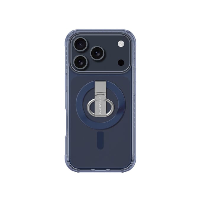AmazingThing Titan Pro Grip Ring Set Case for iPhone 17 Pro Max Compatible with MagSafe - Blue