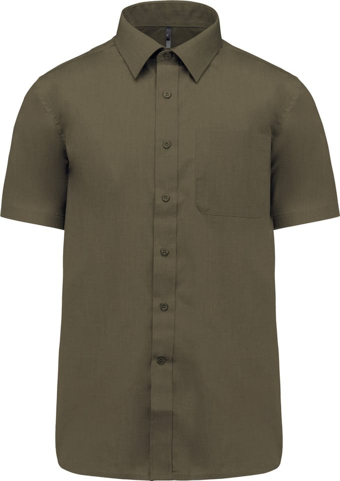 Herenoverhemd 'Ace' korte mouwen merk Kariban Light Khaki maat M