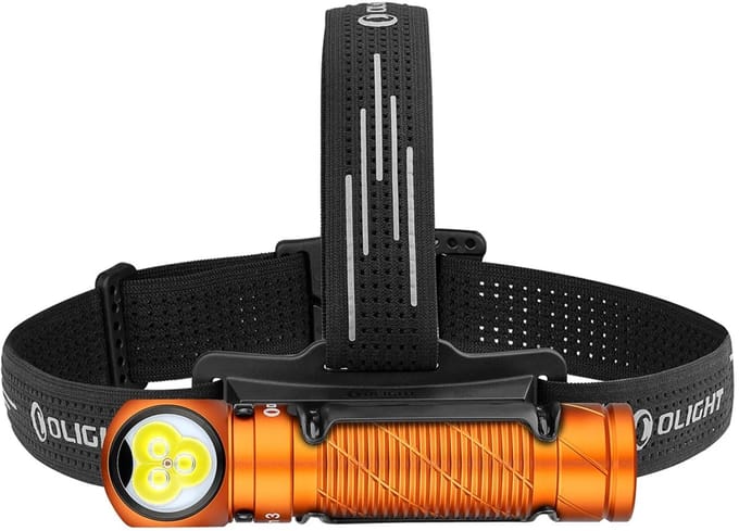 Olight Perun 3 Oranje Oplaadbare Zak- En Hoofdlamp 3000 Lumen