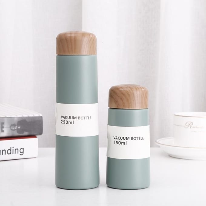 150ml Mini Pocket Thermos Waterfles Draagbare RVS Vacuümfles met Thee-infuser Thermos Rechte Beker 150ml white