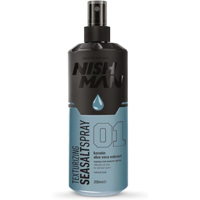 Nishman 01 Zeezout Spray 200 ml - Texturizing Spray - Natuurlijke Volume