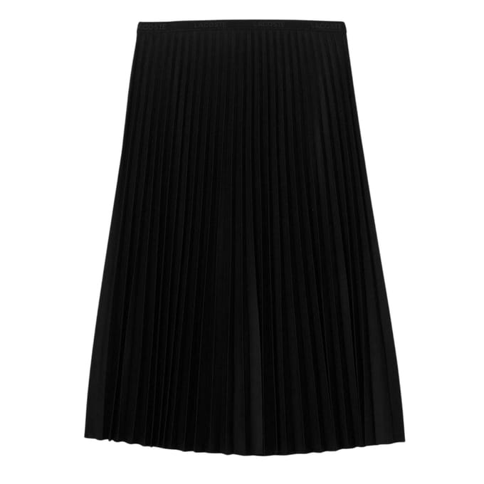 Lacoste Dames/Dames geplooide midi-rok (Zwart)