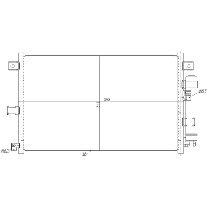 Condensor, airconditioning NRF 350481