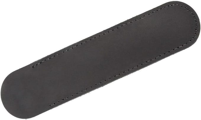 Solidchoice - Zachte Lederen Pennenetui, Zwart, 15 cm x 4,2 cm