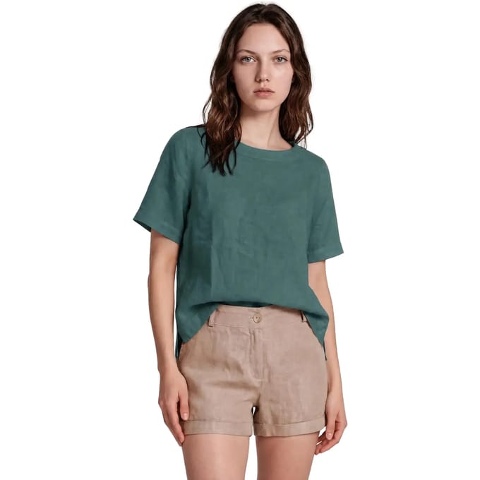 Vrouwenblouse Haris Cotton Essentials Split Hem