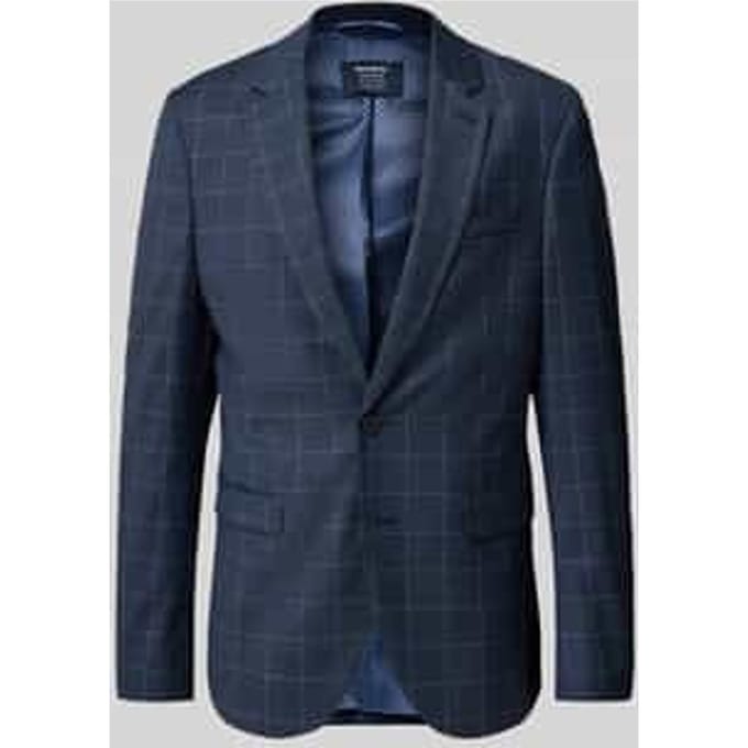 Slim fit geruit colbert met twee knopen