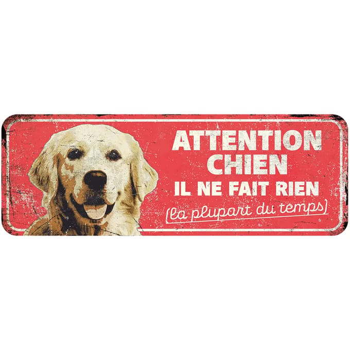Golden retriever waarschuwingsbord D&D Home