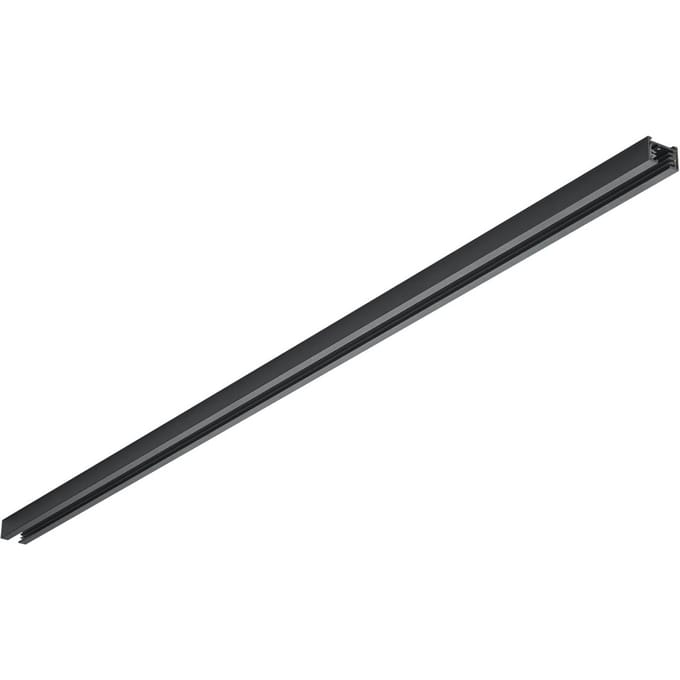 Spanningsrail - DUOLINE - 2 Fase - Opbouw - Aluminium - Mat Zwart - 1m