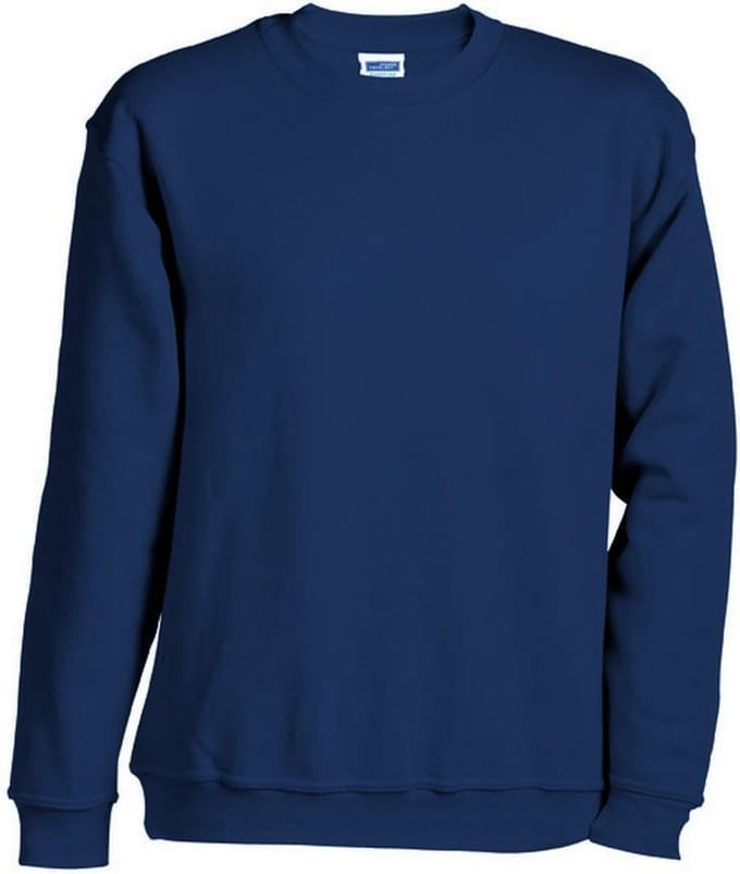 James and Nicholson Unisex Round Heavy Sweatshirt (Marine)