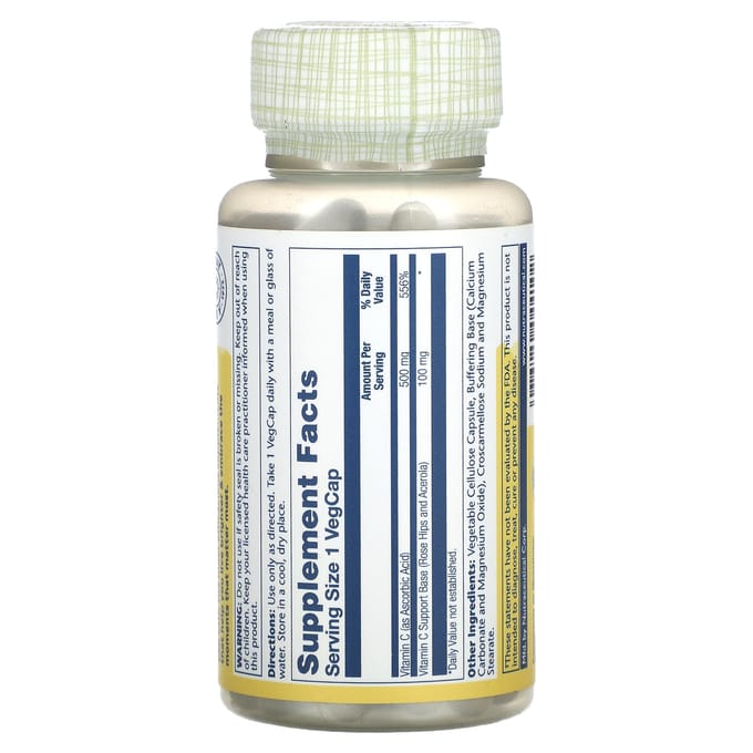 Gebufferd Vitamine C, Plantaardige Capsules 100
