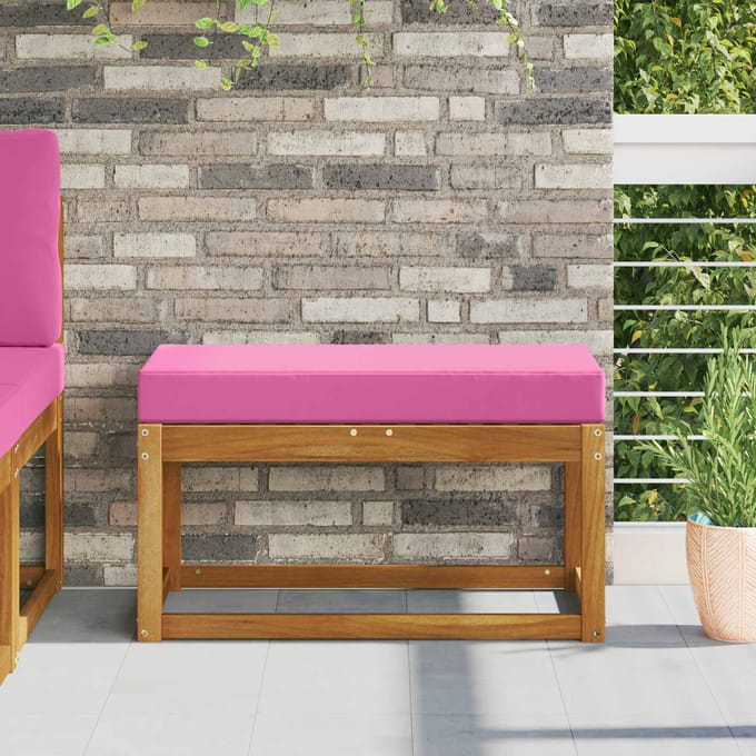 vidaXL Buiten Zitkussen 100% Polyester Roze 80 x 40 x 8 cm