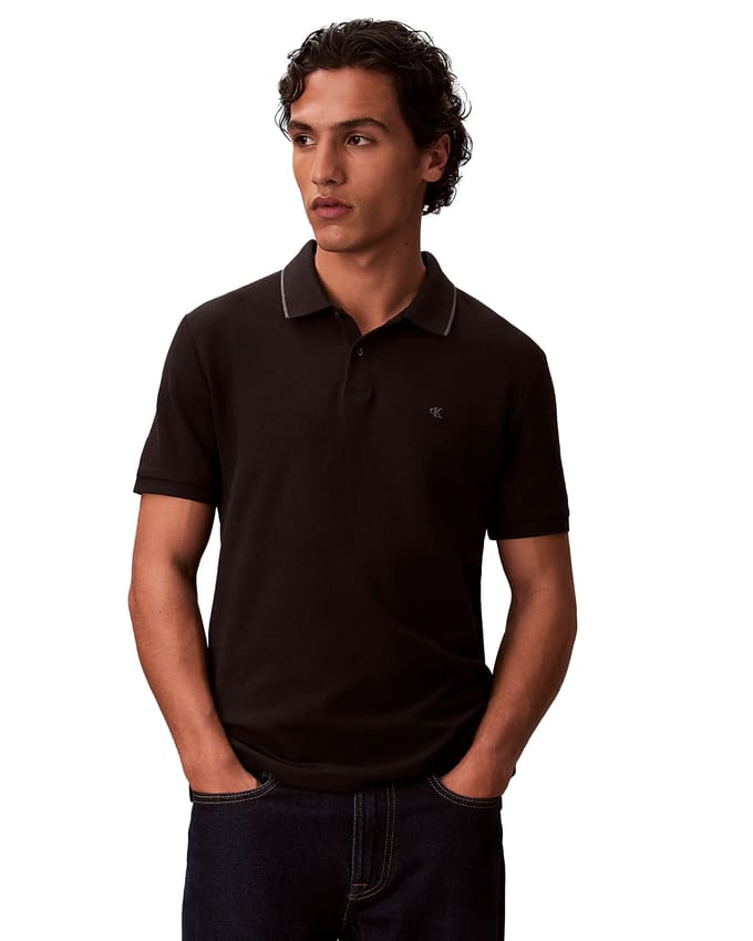 poloshirt met gestikt logo van puur katoen