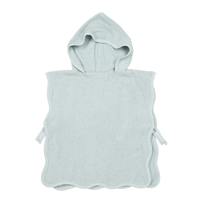 Meyco Baby Wavy badponcho - badstof - grey blue - 1-3 jaar
