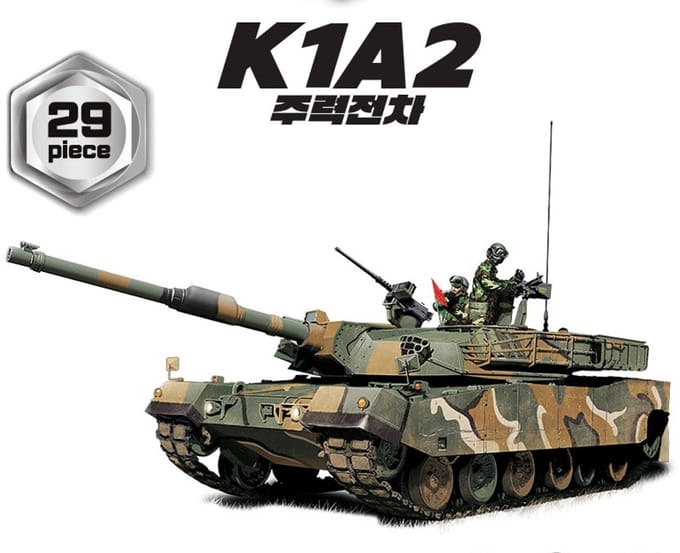 Academy Modelbouwpakket - 15404 K1A2 - Zuid-Koreaanse Tank - Snap Fit Kit Plastic - Academy - Modelbouw