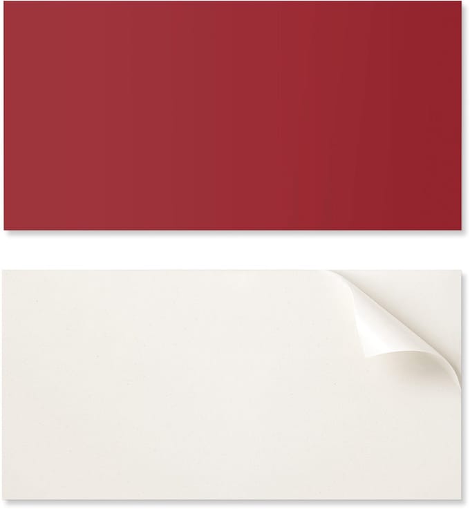 Set vinyltegels met keukenmotief, bordeauxrood, 6x60x30 cm