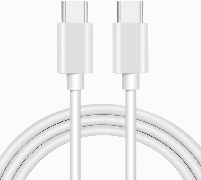NÖRDIC USBC-320 USB-C naar USB-C kabel - USB 2.0 - 2,4A - 480Mbps - 12W - 2m - Wit