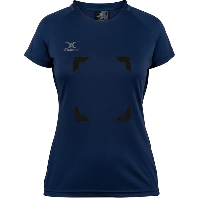 Gilbert Netball Eclipse Hook and Loop Top - W 18 - Donker Navy