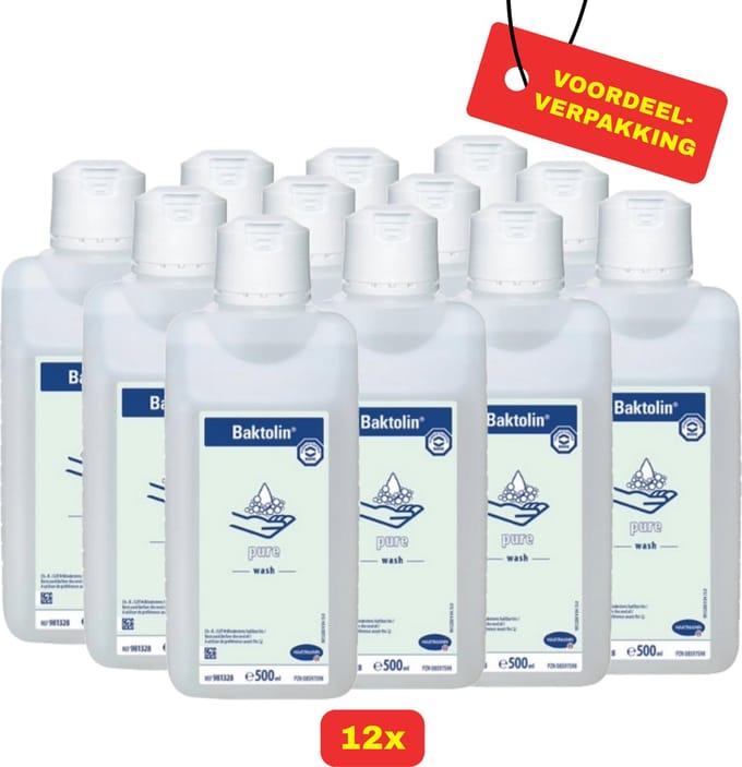 12 x Baktolan Pure Wash Handzeep 500ml - Voordeelverpakking