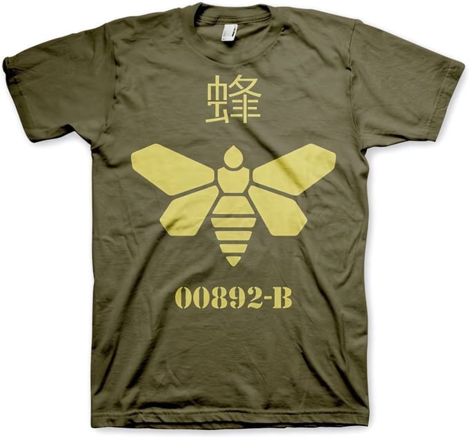 Breaking Bad Methlamine Barrel Bee T-shirt olijfgroen