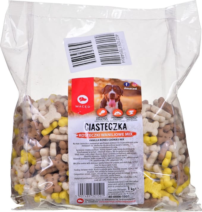 MACED Botten Koekjes Vanille Mix - hondensnack - 1 kg