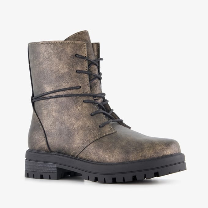 Blue Box meisjes veterboots brons - Brons - Maat 32