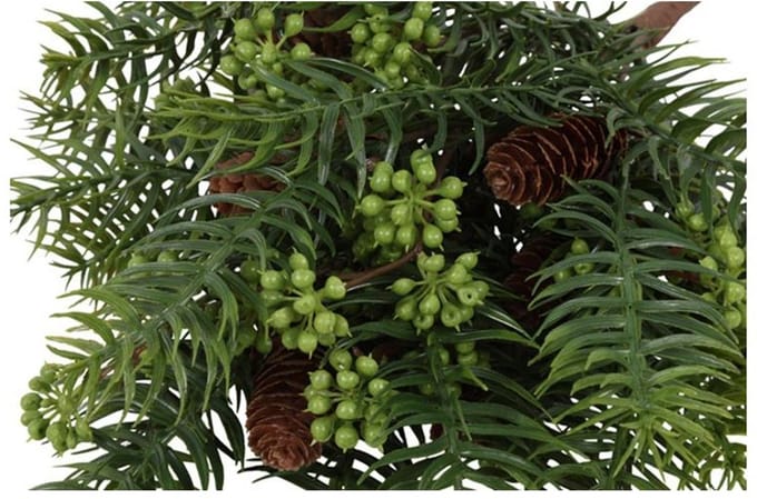 Kunsttak Hedera bes groen 41xH25,4cm