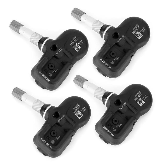4 pièces Capteur de surveillance de pression des pneus TPMS PMV C010 Convient pour Lexus Toyota Scion black