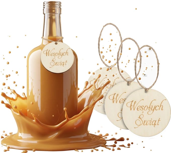 Bimberek - Kerstdecoratie - Houten Label - Wesołych Świąt - Set van 5