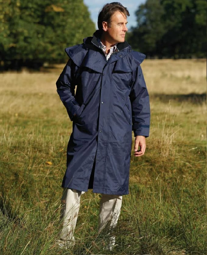Navy Regenjas Lang - Regenjas voor mannen - Maat XL