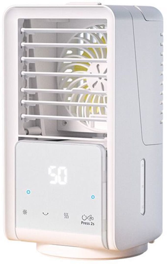 Luchtkoeler - USB - 3 ventilatorsnelheden - 120° oscillatie.
