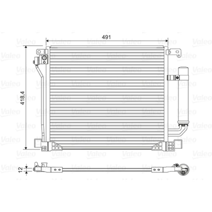 Condensator, airconditioning VALEO 822587