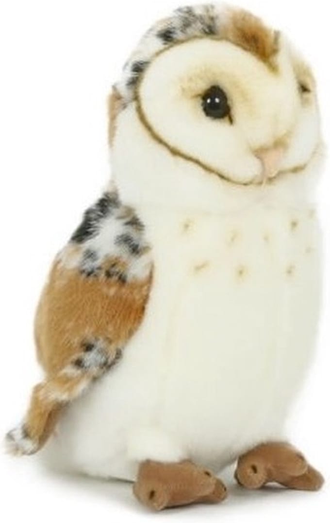Semo Knuffel kerkuil - pluche uil - 20 cm - vogel knuffeldier