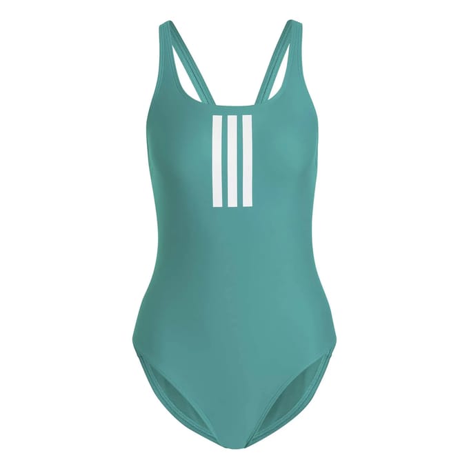 Adidas Performance 3-Stripes V-Back Badpak - Dames - Groen