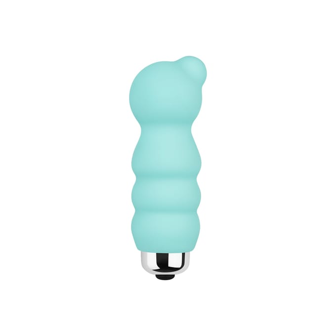 Schattige siliconen bullet met structuur, 8 cm
