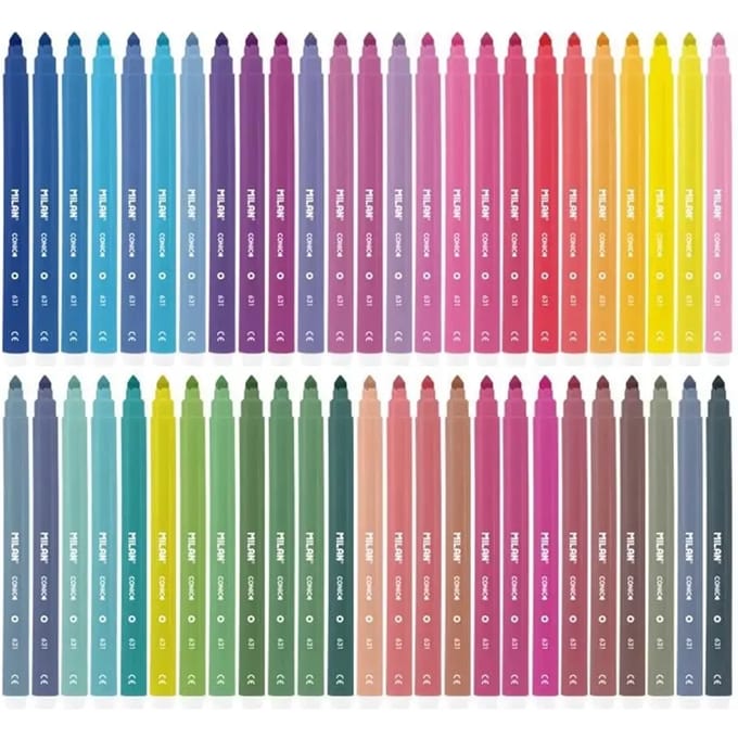Doos met 50 gekleurde markers Milan